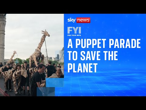 FYI: Life-size animal puppets raise awareness for climate