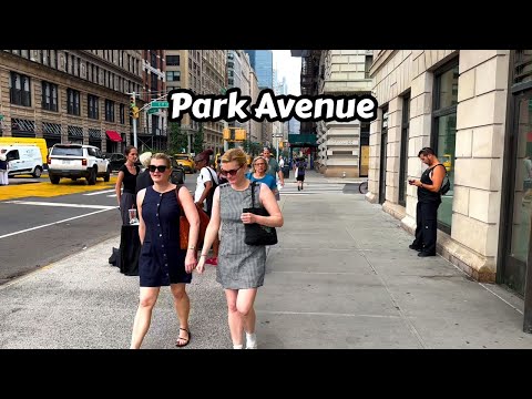 Manhattan POV Walking Park Avenue New York City 4k Video