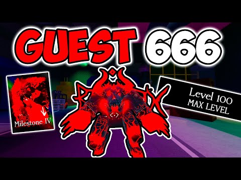 PEGANDO O GUEST 666 NÍVEL 100 e TODAS SUAS MILESTONES no FORSAKEN | ROBLOX