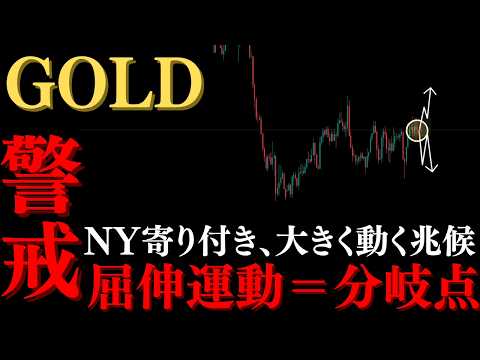 ⚠️ゴールド「NY寄り付きで大きく動く」屈伸運動が示す危険な分岐点【XAUUSD分析】