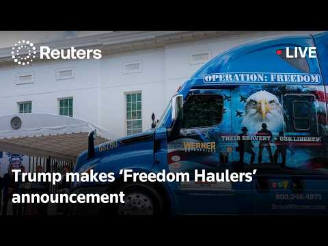 LIVE: Trump announces 'Freedom Haulers' initiative for military vets