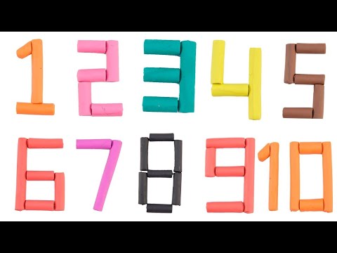 Learn to Count 1to 10 Numbers with Clay Colors for Kids