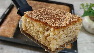 احذفي جميع الوصفات لي عندك ❌ وجربي هاذي بسبوسة بحجم عائلي مشربة وخفيفة 😋 وصفة زمان🇩🇿محال نبدلها 
