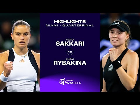 Maria Sakkari vs. Elena Rybakina | 2024 Miami Quarterfinal | WTA Match Highlights