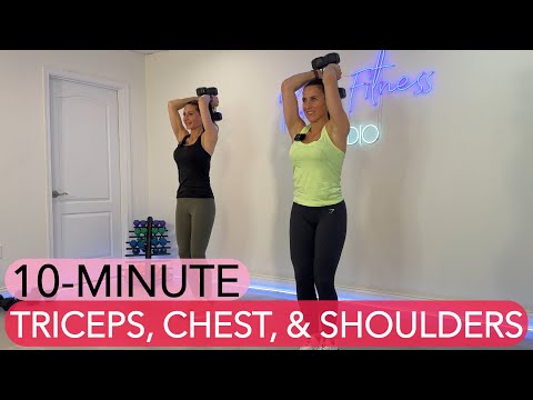 10-MIN. UPPER BODY DUMBBELL WORKOUT / TIGHTEN YOUR TRICPS, SCULPT YOUR SHOULDERS & LIFT YOUR CHEST