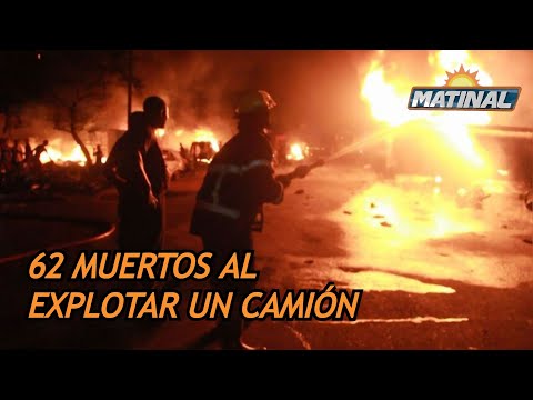 Haití, No le llega nada bueno 62 muertos al explotar un camión cisterna - Matinal