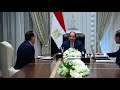 الرئيس عبد الفتاح السيسي يجتمع برئيس مجلس الوزراء ووزير المالية