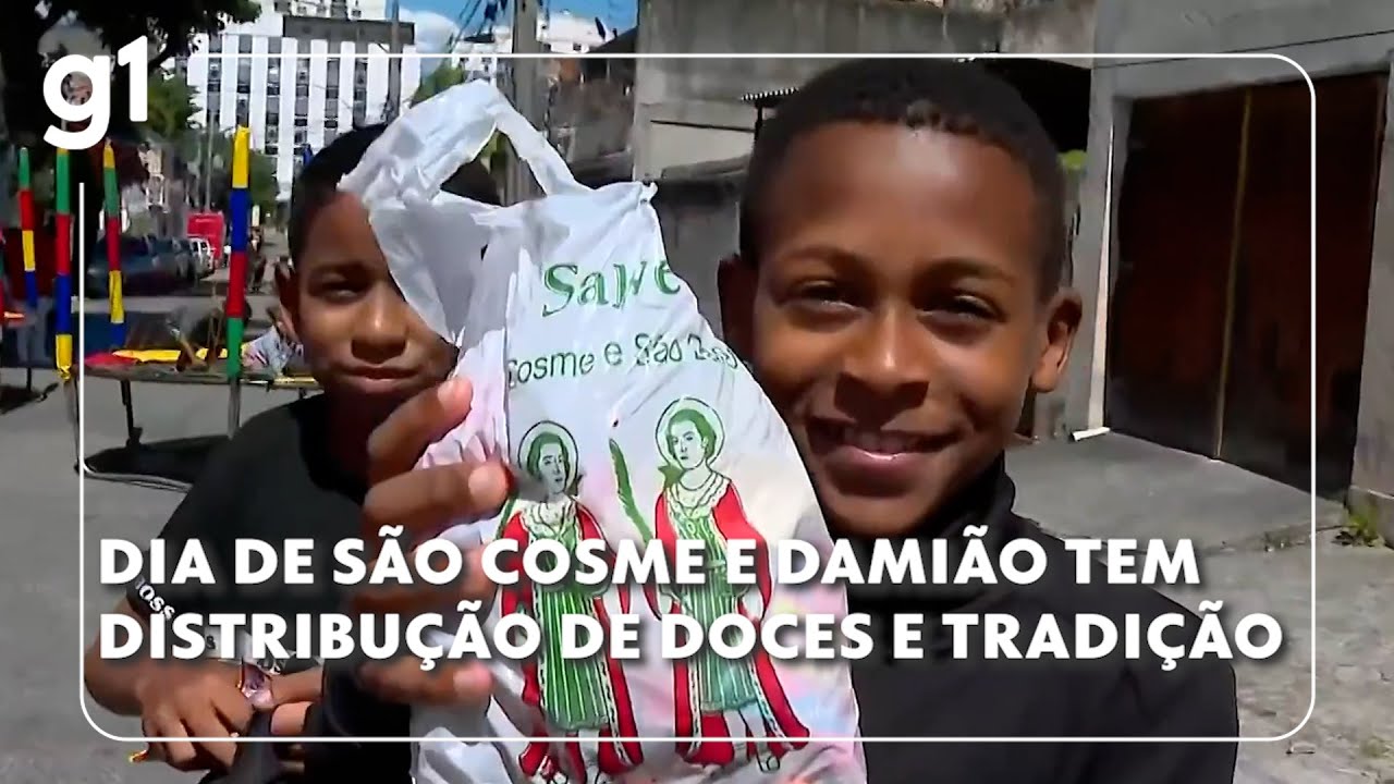 Jornal Hoje Dia de Cosme e Damião tradicional festa e distribuição de doces em todo país