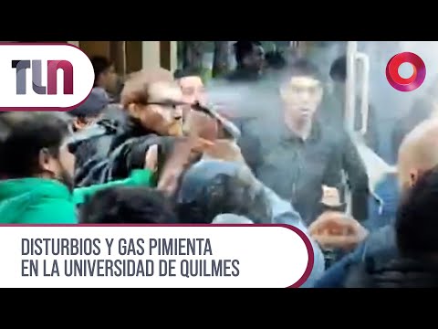 #Telenueve | Disturbios y gas pimienta en la Universidad de Quilmes