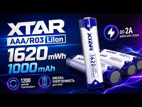 XTAR AAA/R03 LiIon 1620 mWh 1000 mAh