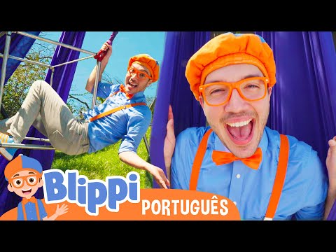 Blippi Aprende a Fazer Acrobacias Aéreas! | Blippi em Português | Vídeos Educativos para Crianças