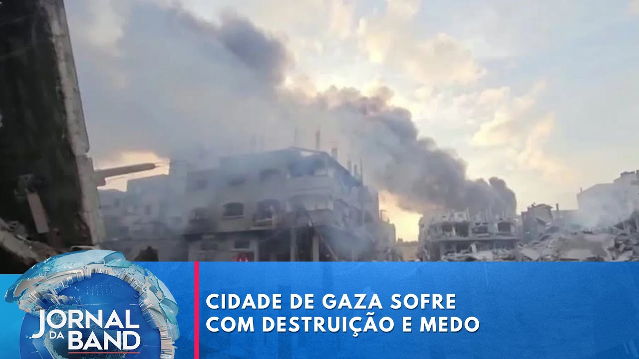 Cidade de Gaza sofre com destruição e medo | Jornal da Band