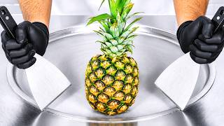 Pineapple - Ice Cream Rolls | ASMR