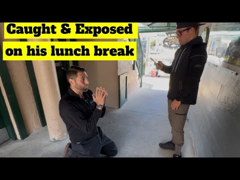 Begging on his knees after being caught doing something terrible!