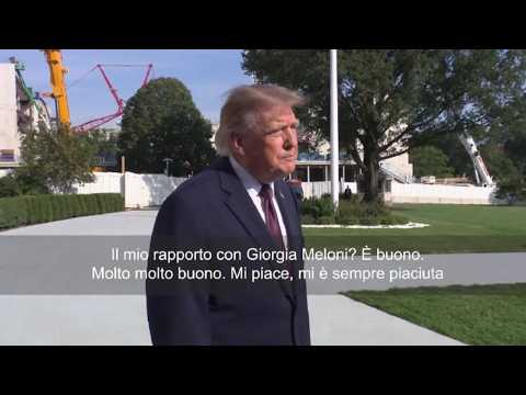 Trump: Il mio rapporto con Meloni? È molto buono, mi è sempre piaciuta