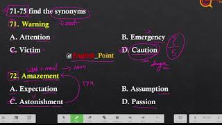 Synonyms in English Grammar | Synonyms MCQs | Vocabulary