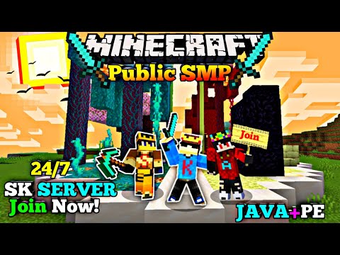 How To Join Our Public SMP In Minecraft PE/JAVA | SK SURVER JAVA/MCPE