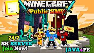 How To Join Our Public SMP In Minecraft PE/JAVA | SK SURVER JAVA/MCPE