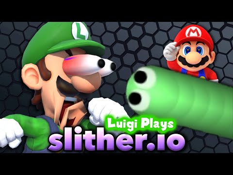 LUIGI PLAYS SLITHER.IO!!!!!