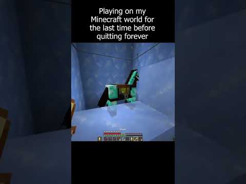 Playing Minecraft for the last time before quitting forever #minecraft