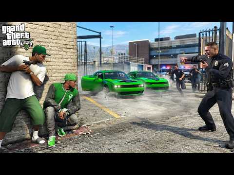 FRANKLIN & LAMAR STEALS BACK HELLCATS FROM POLICE STATION IN GTA 5!!! (GTA 5 Mods)