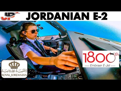 Flying a Brand New Embraer E-2 across the med on Royal Jordanian