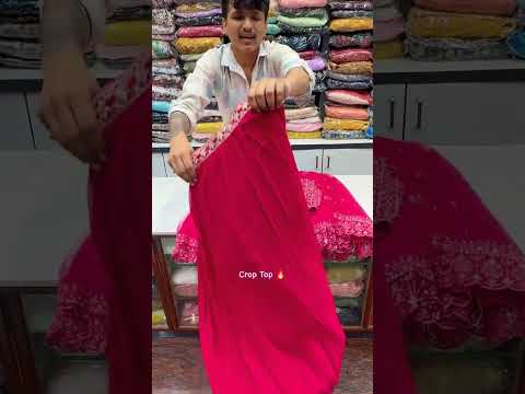 New🩷Pink Mirror Work Crop Top Lehanga 🔥 Partywear Dresses 💝 Shree Siyala Boutique #dress #bridal