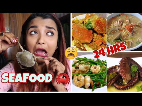 I ATE SEAFOOD For 24 HOURS CHALLENGE - Eating OCTOPUS with MoM - Most WEIRD FOOD CHALLENGE INDIA