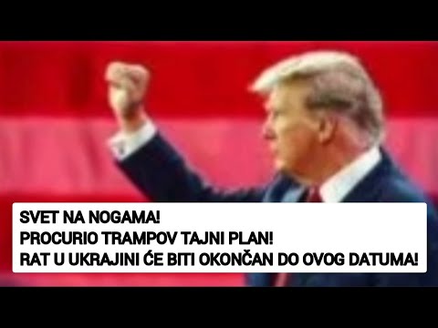 Svet na nogama! Procurio Trampov tajni plan, rat u Ukrajini će biti okončan do ovog datuma!