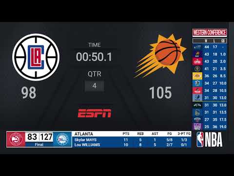 Clippers @ Suns | NBA on ESPN Live Scoreboard