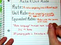 Exploring Rates and Unit Rates