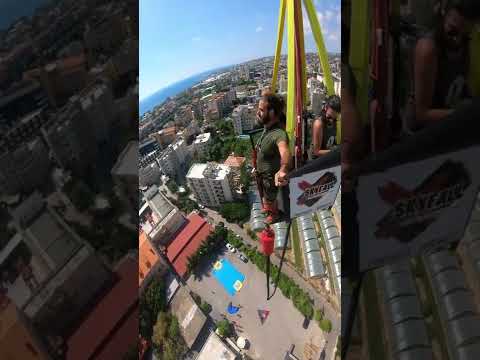 First time bungee jumping vs BASE jumper!