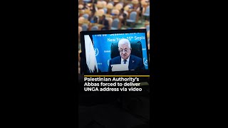 Palestinian Authority’s Abbas forced to deliver UNGA address via video | AJ #shorts