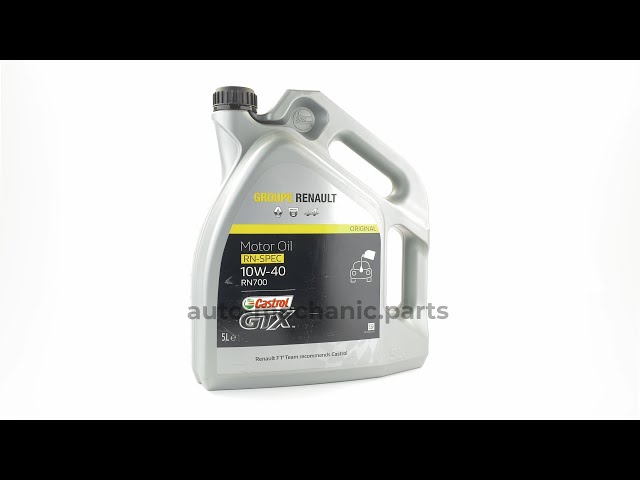 Моторное масло RENAULT Castrol GTX RN-Spec RN700 10W-40, 5 литров, видео - интернет-магазин Auto-Mechanic