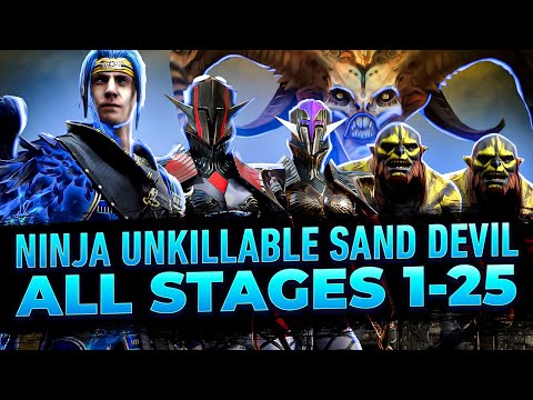 Ninja Sand Devil Unkillable team for ALL Stages! Raid Shadow Legends