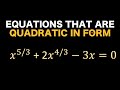 Factoring and Solving Equations