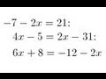 Solving Linear Equations Concepts