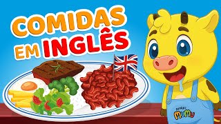 COMIDAS EM INGLÊS | AULA DE INGLÊS INFANTIL | AMIGO MUMU