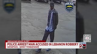 Suspect in attempted armed robbery at jewelry store caught in Memphis: Lebanon police