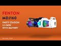 Fenton MDJ160W White Bluetooth Speaker with Lights & Battery