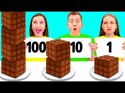 100 Layers of Food Challenge | Easy Secret Hacks and Gadgets by PaRaRa Challenge