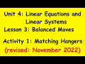 Simplifying Hangers and Equations