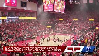 YouTube video thumbnail: Nebraska Volleyball Fans get First Look at Devaney Renovations During Home Opener in Lincoln