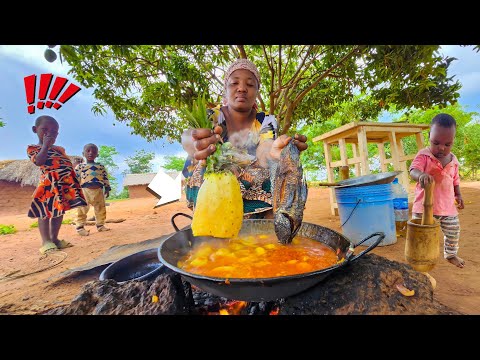 Cooking African Village food/Giriama Coconut Fish Curry with Sima/African Village life