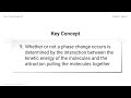 Molecular Behavior and Phase Change