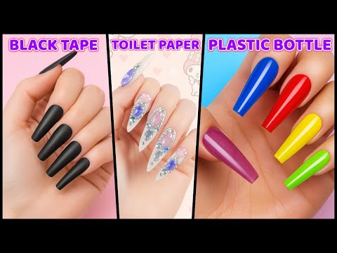 🔥💅No Salon Needed! Make Jelly & Fake Nails with Plastic Bottles and Tape