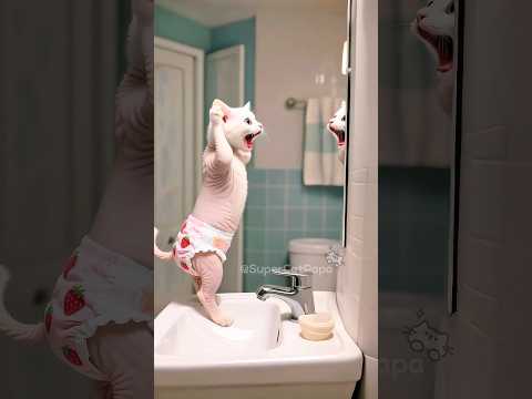 Kitten's Crazy FLUFFY TRANSFORMATION in 5 Minutes 😹🚀 #cat #viralvideo #shorts