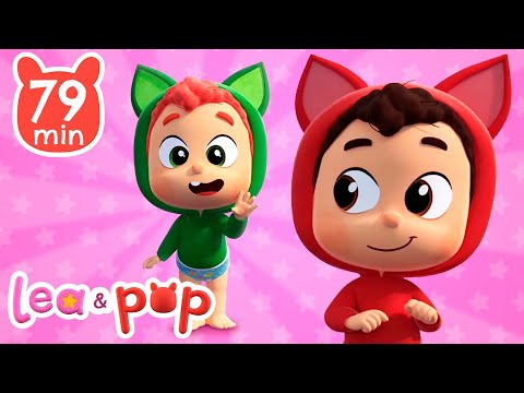 Los gatitos y los globos de colores de Pop 😸 Vídeos educativos de Lea y Pop