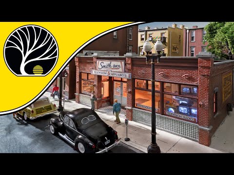 Smith Brothers TV & Appliance – N, HO, O Scale | Woodland Scenics | Model Scenery