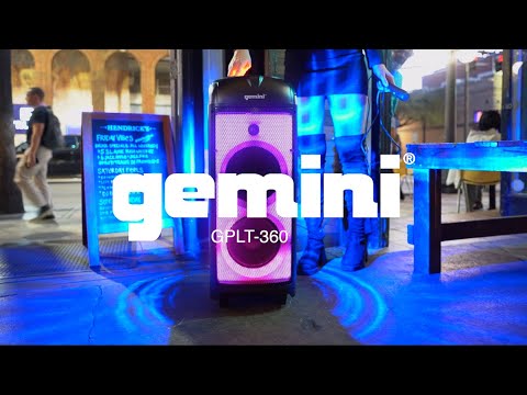 Gemini Sound GPLT-360 360° Portable Bluetooth™ Speaker w/ LED Party Lighting